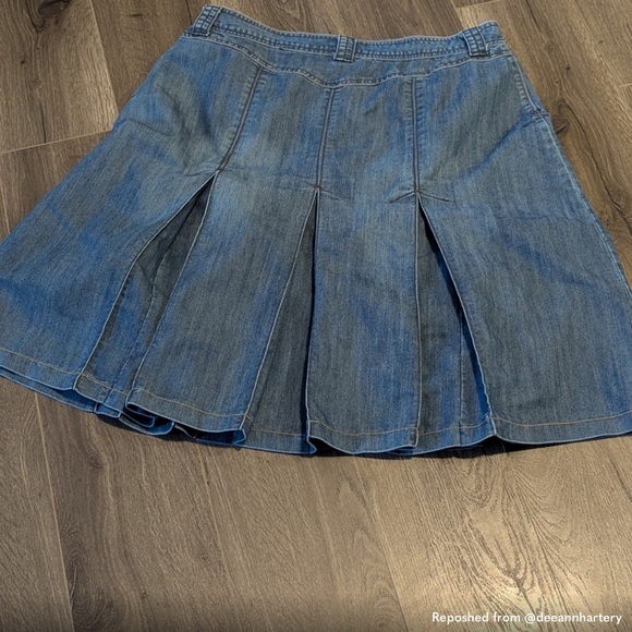 Jessica Blue Denim A-Line Skirt - Picture 7 of 8